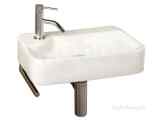 Hib 8932 Chrome/white Malo Lugo Cloakroom Wash Basin With Towel Rail