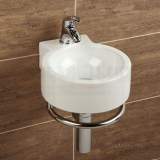 Hib 8954 Chrome/white Malo Corte Cloakroom Wash Basin With Towel Rail