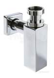 Hib 5250 Chrome Minimalist Square Bottle Trap With Smooth And Sleek Design