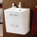 Related item Hib 9601900 White Palamas 500x525mm Two Drawer Wc Vanity Wall Mounted Unit