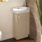 HiB 1380021 Light Oak Revio Evoke Cloakroom Unit Floor Standing Single Door