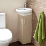 Hib 1380051 Light Oak Revio Bella Corner Floor Standing Cloakroom Unit Single Door