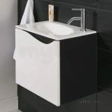 HiB 1420041 Black/White Sienna 500x405mm Vanity WC Unit Soft Close Drawer