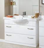 Hib 993.991136 White Sorrento 1100mm Wash Basin One Tap Hole