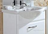 Hib 993.996551 White Sorrento 650mm Wash Basin One Tap Hole