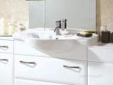 Hib 993.998536 White Sorrento 850mm Drop-in Wash Basin One Tap Hole