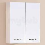 Hib 993.476035 White Sorrento Double Door Bathroom Wall Hung Cupboard