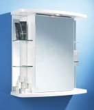 Hib 993.856007 White Vera Illuminated Bathroom Cabinet With Side Shelving