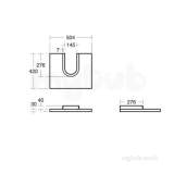 IDEAL STANDARD E6495SX Dark Oak/Walnut Concept Vanity Unit Worktop 500x420mm