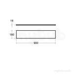 E6801wg White Gloss Concept Vanity Unit Continuous Plinth 18 X180mm