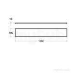 E6802wg White Gloss Concept Vanity Unit Plinth 18 X1200mm