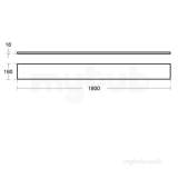 E6804sx Dark Oak/walnut Concept Vanity Unit Plinth 180x1800mm