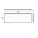 E6499sx Dark Oak/walnut Concept 1500mm Bath Panel Front
