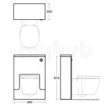 IDEAL STANDARD E6494WG White Gloss Concept Wall Mount Vanity Cistern Unit 300mm