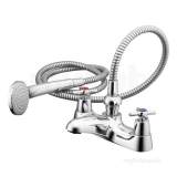 Ideal Standard B9862aa Chrome Elements Brass Bath Shower Mixer Double Cross Handle