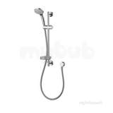 Ideal Standard Chrome Idealrain Shower Kit With 100mm Hand Set 600mm Rail And 1.35 M Hose B9413aa