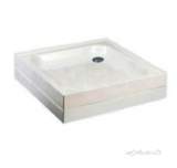 Just Trays Br90m140 White Breeze 900x900 Square Shower Tray With Four Upstands