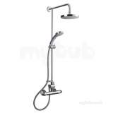 Chrome Coda Pro Thermostatic Shower Mixer With Fixed Shower Head And Handshower