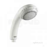 Mira 1.411.92.1.0 White Response 4 Spray Adjustable Hand Held Shower Head