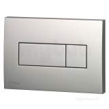 Pegler Yorkshire 4p9058 Matt Chrome Kubix Dual Flush Plate For Concealed Wc Frame