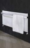 Icebh4512w White Ice Bagno 465x1220mm Heated Horizontal Bathroom Towel Rail 1 Towel Bar