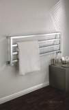 Related item Chrome Panorama 440x1220mm Heated Horizontal Bathroom Towel Rail Integral Valves