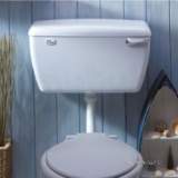 White Tri-shell High Level Cistern With Side Supply Outlet In White