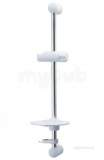 Triton Tskaarowc White/chrome Aaron Shower Rail Kit 530mm