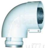 Vaillant 303808 White Flue Elbow 90 Deg