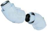 Vaillant 303809 White Flue Bends Pair 45 Deg