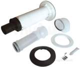 7716191155 Black/White Telescopic Horizontal Flue Kit 60/100mm