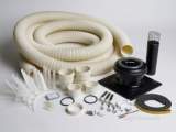 7716190077 Black/White Oilfit Flexible Flue Kit 100mm 12 M