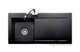 Rangemaster Nevada Sbsd Left Hand Ceramic Sink Black