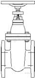 Cast Iron Gate Valves Planged Pn15 Dn80