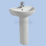 Twyford Refresh Re4122 500 Two Tap Holes Basin Sc Re4122sc