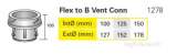 Rite Vent Flex To B-vent Connector 100mm