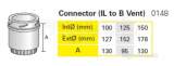 RITE VENT II TO RV BV CONNECTOR 100MM