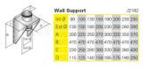 Ritevent Ics 130mm Wall Support Ss
