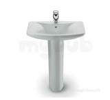 Roca Sydney 600 X 475mm One Tap Hole W/h Basin White