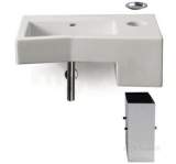 Roca Forum 800 X 550mm No Tap Holes Wall Hung Basin Wh