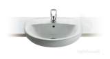 ROCA LAURA SEMI-RECESSED BASIN ONE TAP HOLE WHITE