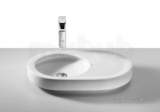 Roca Orbita 630mm No Tap Holes On Countertop Basin Wh