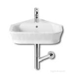 Roca The Gap 480mm One Tap Hole Corner Or Countertop Basin Wh