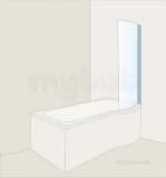 Roca Giralda P Shaped Bath Screen