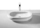 ROCA ART 600 X 380MM NO TAP HOLES ON COUNTERTOP BASIN WH