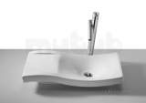 ROCA URBI 2 660MM NO TAP HOLES ON COUNTERTOP BASIN WH