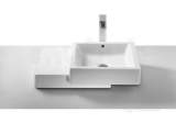 Roca Com 600mm No Tap Holes On Countertop Basin White