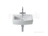 ROCA HALL 550MM ONE TAP HOLE WALL HUNG BASIN WHITE