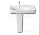 Roca Senso Square 750 X 475mm One Tap Hole Right Hand Basin Wh