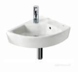 Related item Roca Hall 350 X 430mm One Tap Hole Right Hand Corner Basin White